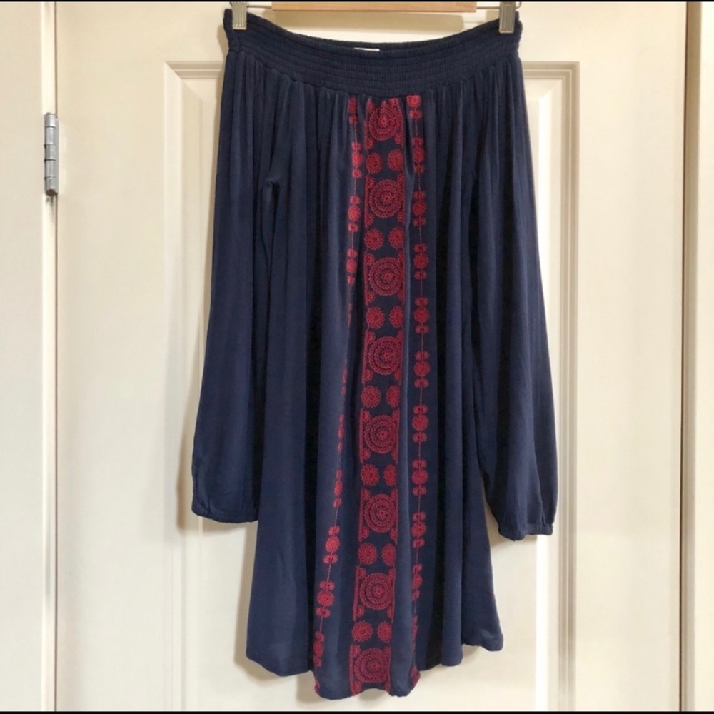Navy Blue Aeropostale Off-the-shoulder Dress